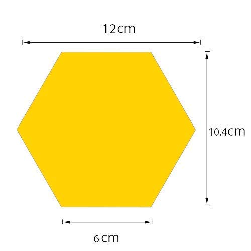 Bikri Kendra - Hexagon 20 Golden mirror stickers for wall (Gold)
