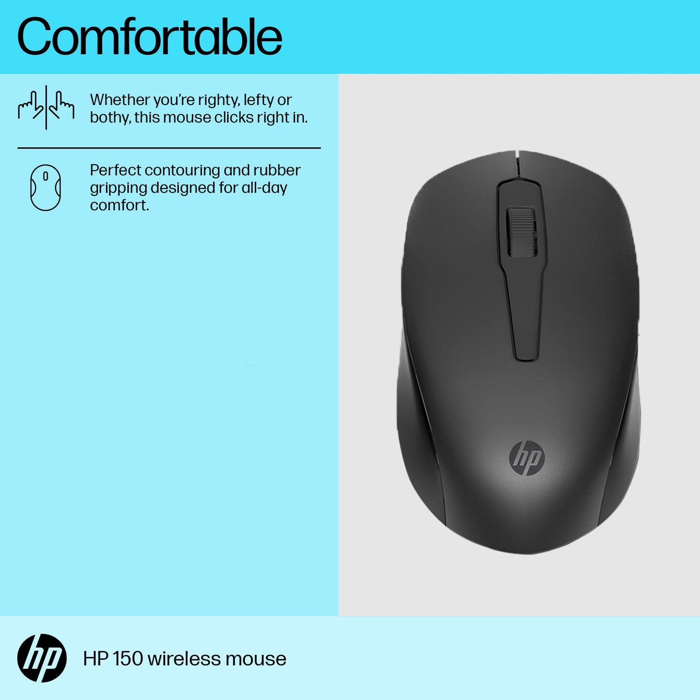HP v236w USB 2.0 64GB Pen Drive, Metal & 150 Wireless Mouse with Ergonomic and ambidextrous Design, 1600 DPI Optical Tracking, 2.4 GHz Wireless connectivity, Dual-Function Scroll Wheel
