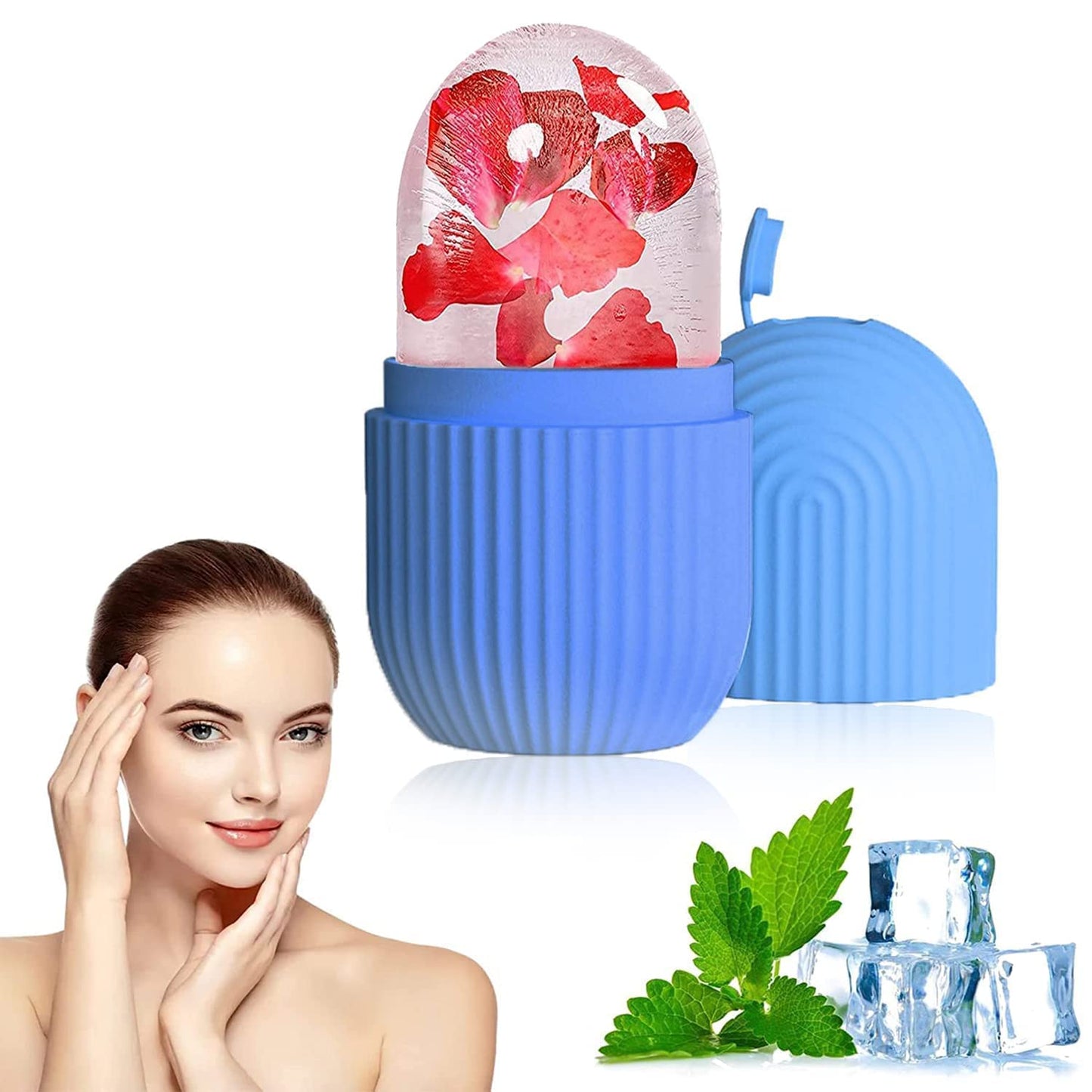 WEPTIX® Facial Ice Globe,Smart Cool Face Roller Ball, Facial Massage Tools 3D Massager Roller