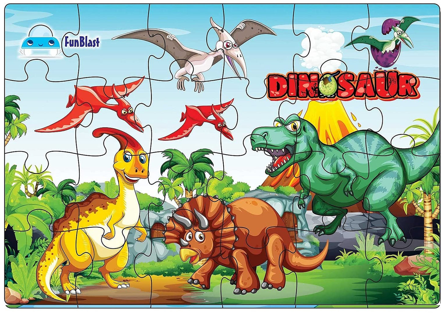 FunBlast Wild Animal Jigsaw Puzzle for Kids Jigsaw Puzzle for Kids of Age 3-5 Years – 24 Pcs (Multicolor, Size 30X22 cm)